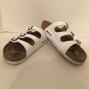 Birkenstock Birko-Flor White Size 39/8.5 US
